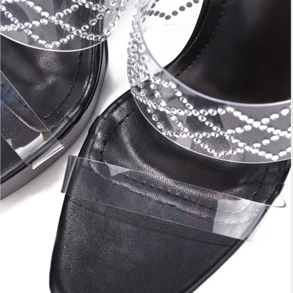 •CAPE ROBBIN• “Rika” Rhinestone Square Toe Platform High Heels - Multi // NIB - Picture 6 of 16